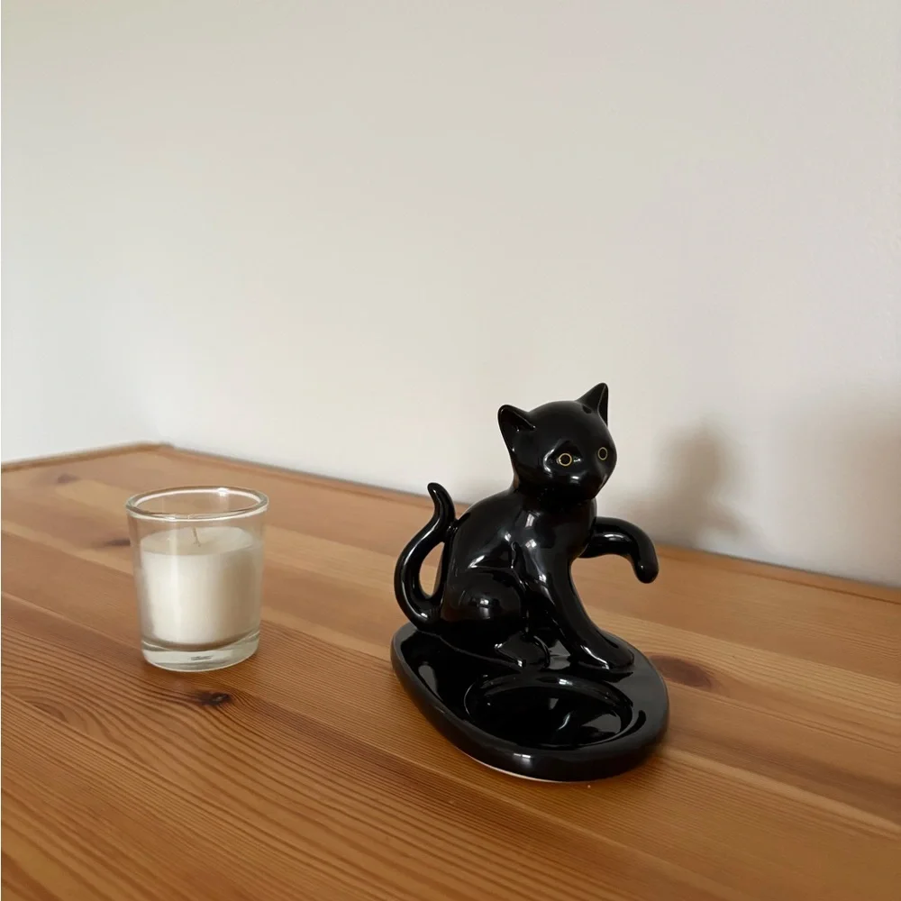Black Cat Ceramic Candle/Votive/Tea Light Holder - Picture 4 of 4